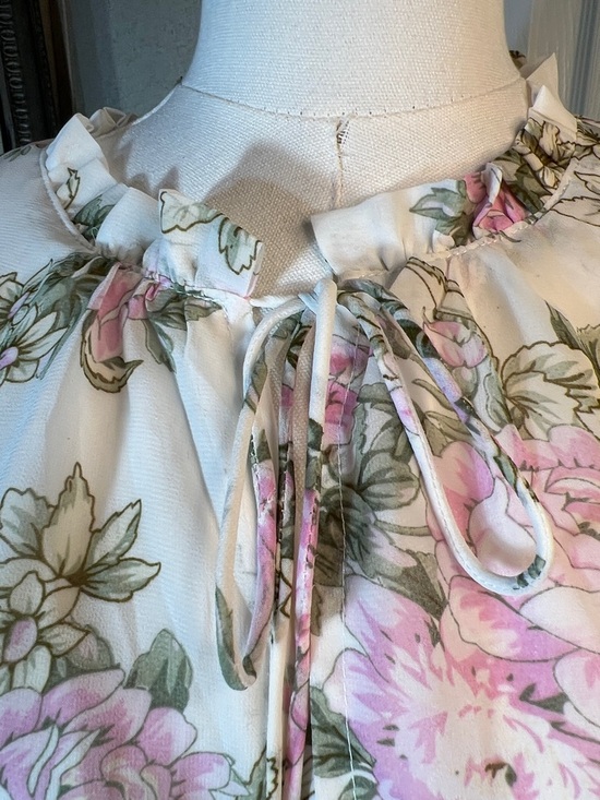 Chicwish Pink Floral Maxi Dress on Cream - Picture 7 of 10